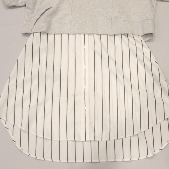 3.1 PHILLIP LIM PATCHED SWEATSHIRT COMBO DRESS - Picture 10 of 15